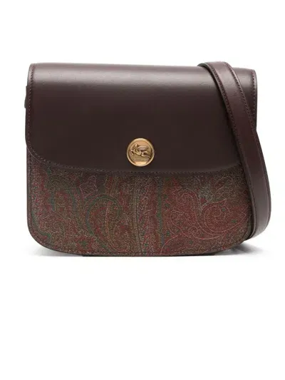 Etro Small  Essential Crossbody Bag In Brown