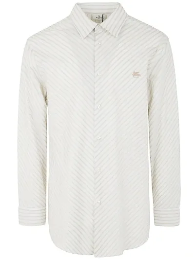 Etro Soho Bias Cut Shirt In White