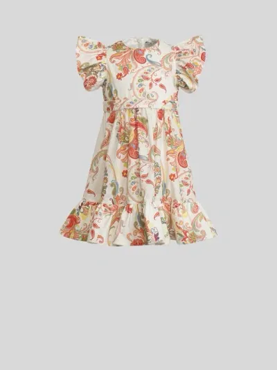 Etro Kids'  Summer Paisley Dress For Children In White