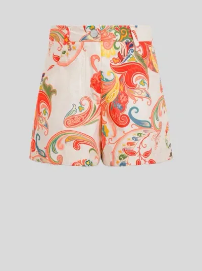 Etro Summer Shorts For Children In White