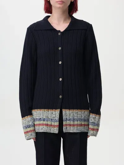 Etro Marl-knit Cardigan In Blau