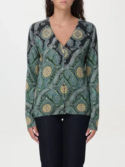 Etro Fine-knit Cardigan In Green