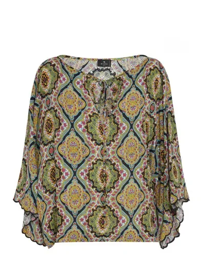 Etro Classic Printed Blouse In Multicolour