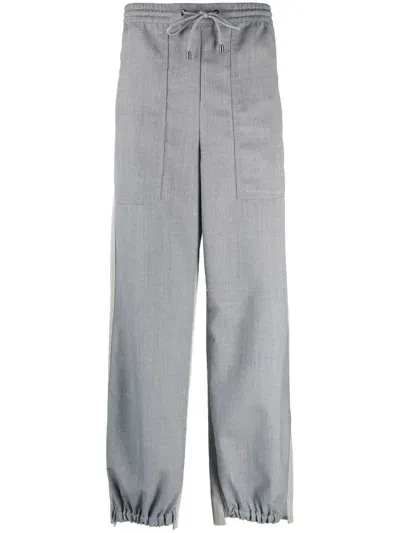 Etro Two-tone Elasticated Waist Trousers In Grey