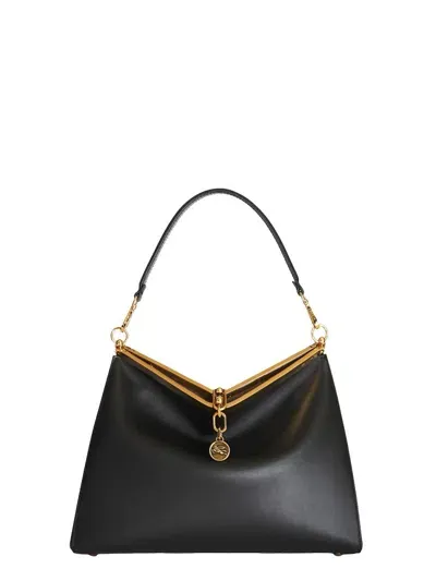 Etro Vela Large Shoulder Bag In Black