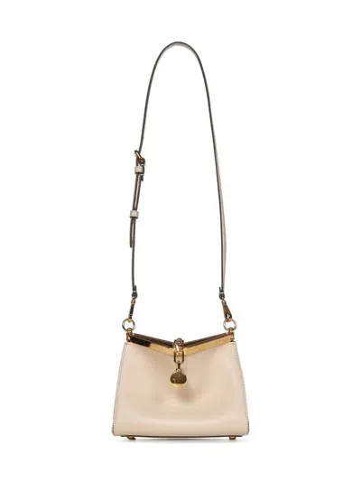 Etro Vela Mini Leather Shoulder Bag In Pale Pink