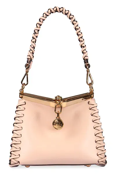 Etro Vela Mini Leather Shoulder Bag In Pink