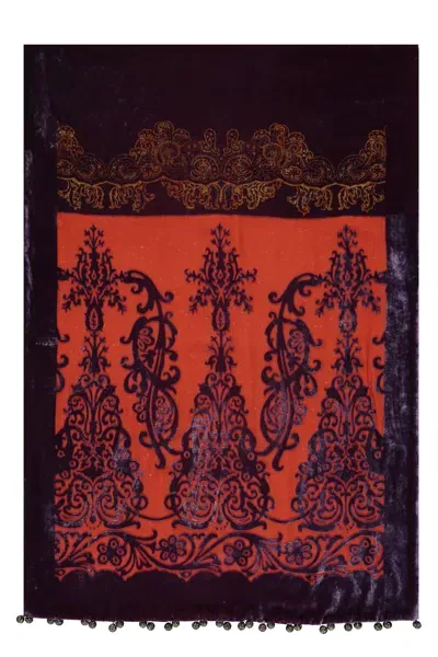 Etro Velvet Scarf In Purple