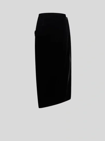 Etro Velvet Skirt In Black