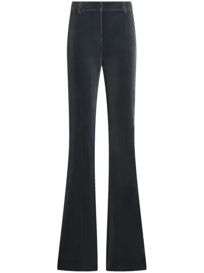 Etro Velvet Trousers In Gray