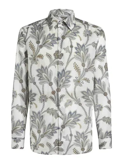 Etro White Cotton Muslin Shirt