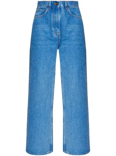 Etro Wide-leg High-rise Jeans In Blue