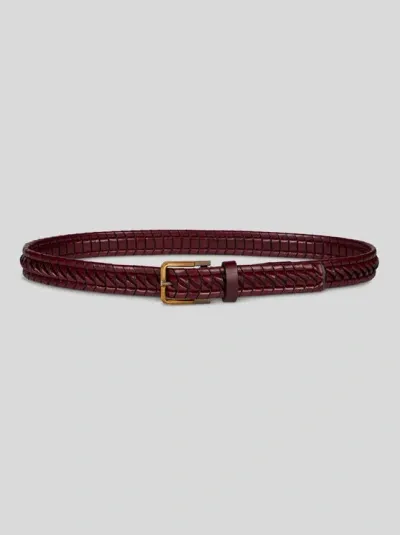 Etro Woven Leather Belt In Brown