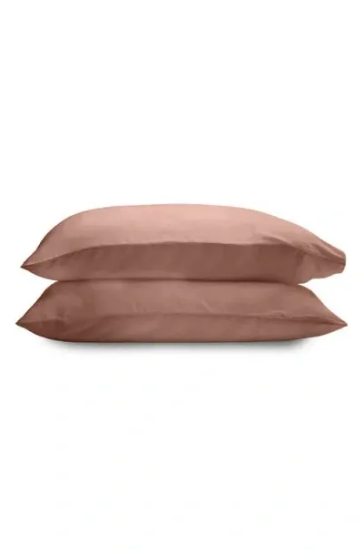 Ettitude Set Of 2 Sateen Pillowcases In Copper