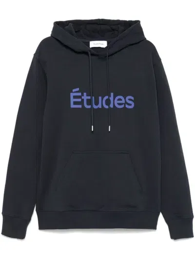 Etudes Studio Logo-print Hoodie In Blue