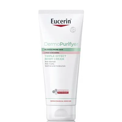 Eucerin Dermopurifyer Triple Effect Body Cream 200ml In White