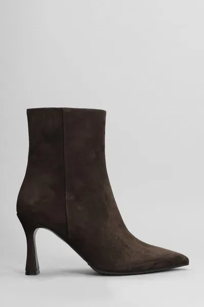 Evaluna High Heels Ankle Boots In Brown