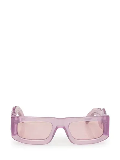 Evangelisti Sunglasses With Flames In Purple