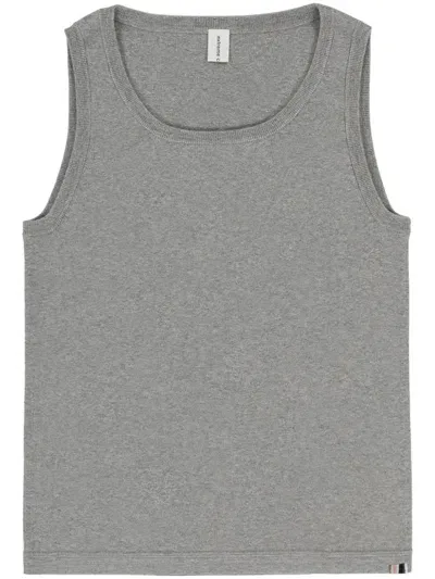 Extreme Cashmere Fine-knit Tank Top In Grey