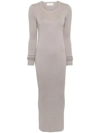 Extreme Cashmere Knitted Dress In Neutrals