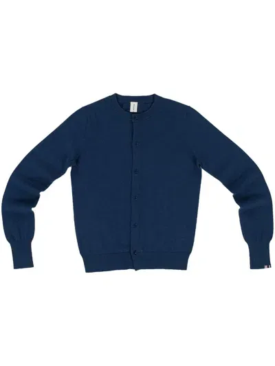 Extreme Cashmere N°332 Little Bit Cardigan In Blue