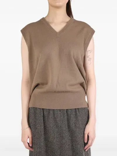 Extreme Cashmere Spencer Vest In Brown