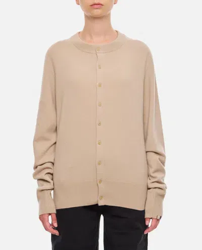 Extreme Cashmere X Be Cardi Cashmere Cardigan In Beige