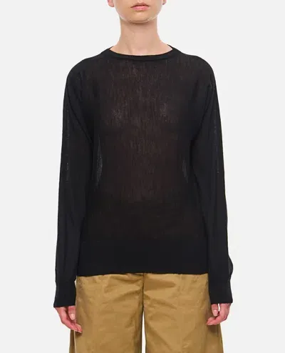 Extreme Cashmere X Elleni Cashmere Round Neck Sweater In Black