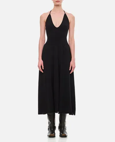 Extreme Cashmere X Flared Cashmere And Cotton Dress In Black