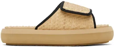 Eytys Beige Alessa Sandals In Raffia Raw