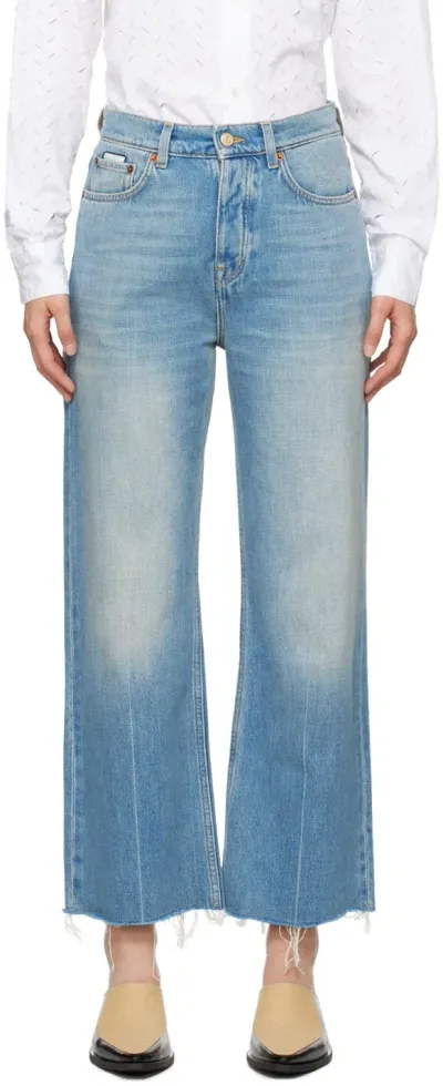 Eytys Blue Avalon Jeans In Torn Indigo