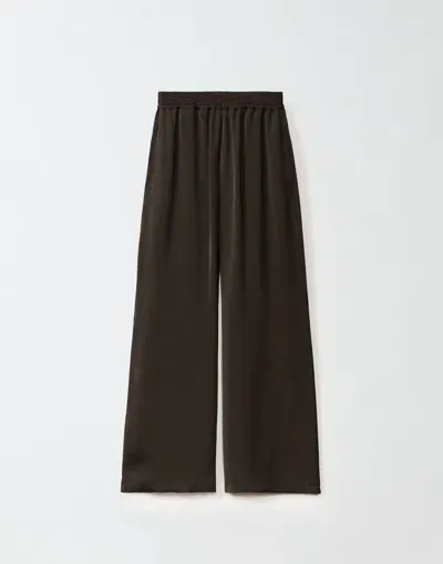 Fabiana Filippi Amelia Fluid Viscose Jogging Trousers In Brown