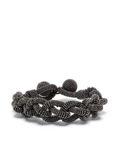 Fabiana Filippi Braided Bracelet In Black