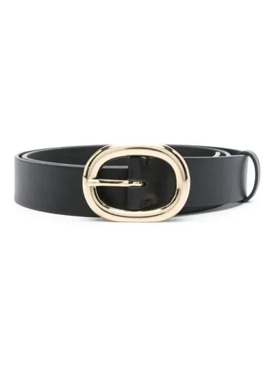 Fabiana Filippi Leather Belt In Black