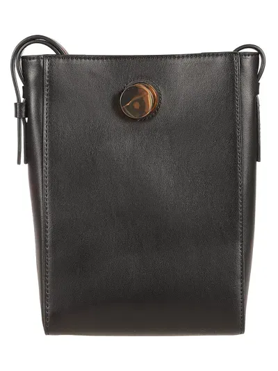 Fabiana Filippi Leather Mini Shoulder Bag In Black