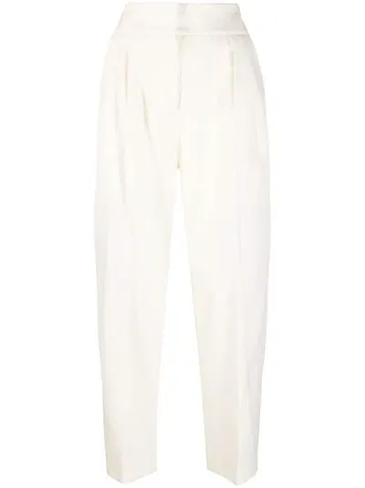 Fabiana Filippi Pressed-crease Tapered-leg Trousers In White