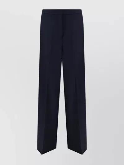 Fabiana Filippi Trousers With Back Pockets And Wide-leg Design In Blu Notte