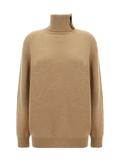 Fabiana Filippi Turtleneck Sweater In Cammello