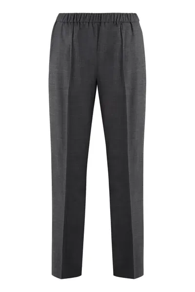 Fabiana Filippi Women's Wool Blend Trousers In Grey