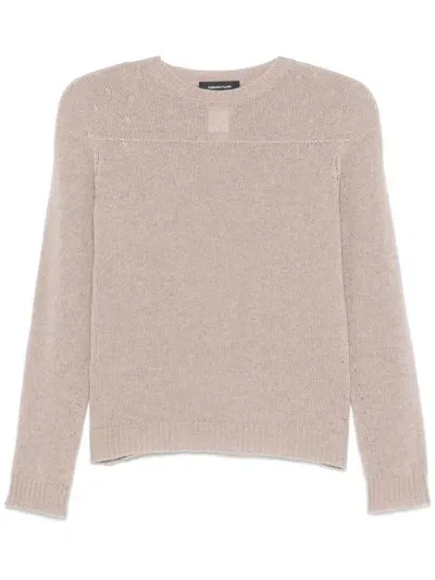 Fabiana Filippi Wool Crewneck Sweater In Dove Grey