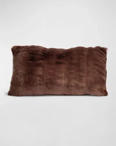 Fabulous Furs Couture Collection Pillow In Mocha Mink