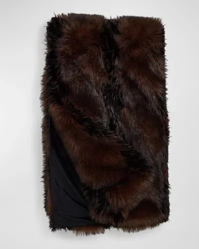 Fabulous Furs Limited Edition Faux-fur Throw In Brown