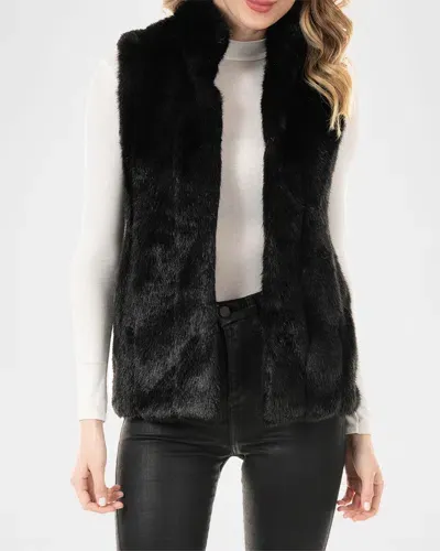 Fabulous Furs Signature Faux-fur Vest - Inclusive Sizing In Black Mink