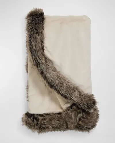 Fabulous Furs Weighted Luxury Faux Fur Throw Blanket In Ivory