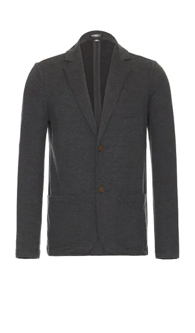 Faherty Inlet Knit Blazer In Black Sky Melange