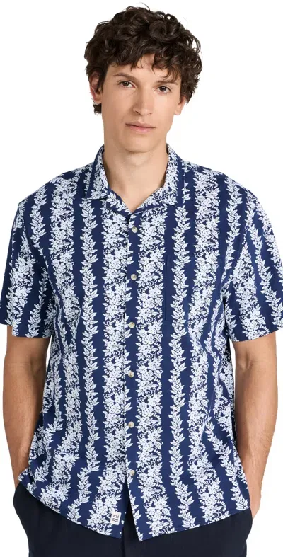 Fair Harbor The Casablanca Camp Shirt Navy Tropical Bandana