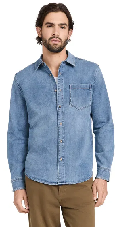 Fair Harbor The Driftwood Denim Shirt Medium Denim Wash