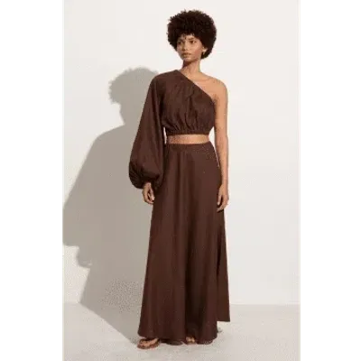 Faithfull The Brand + Net Sustain Heba Linen Maxi Skirt In Brown