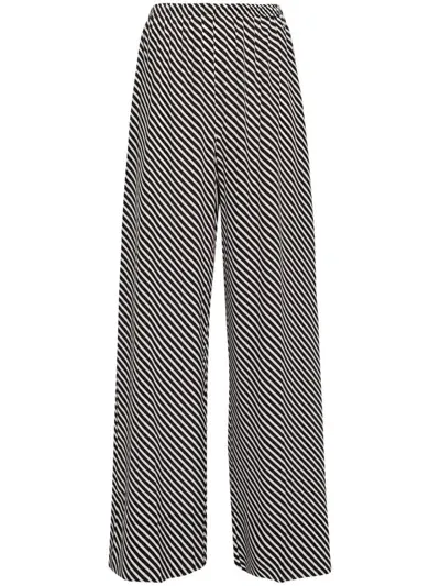 Faithfull The Brand Monforte Mid-rise Straight-leg Trousers In Toscano Stripe Black