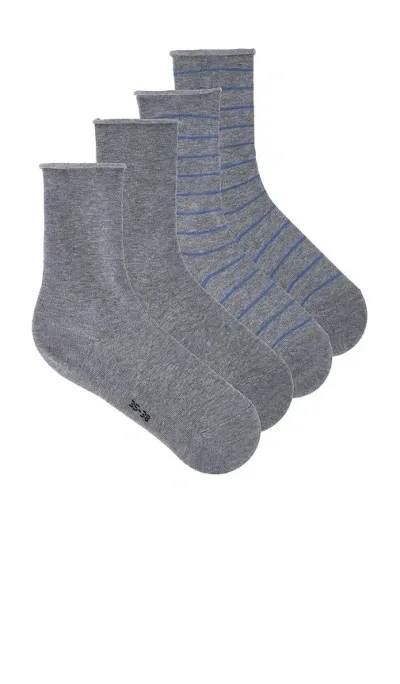 Falke Socken Happy Stripe 2-pack In Grey